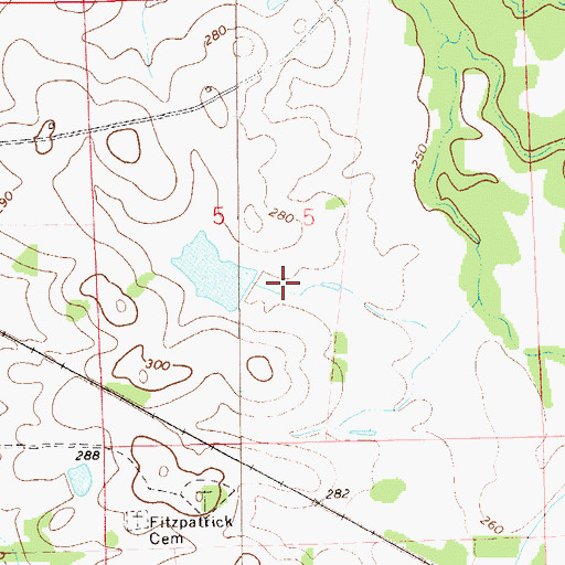 Topographic Map of Barnett Pond Dam, AL