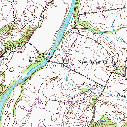 Topographic Map of Brownsboro (historical), TN