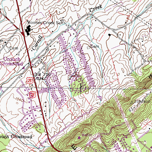 Topographic Map of Englewood, TN
