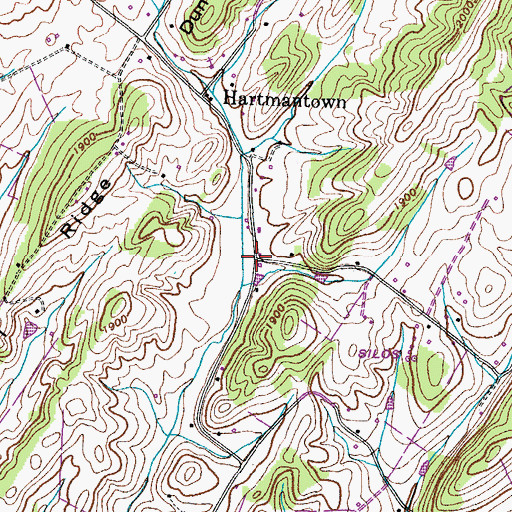 Topographic Map of Luke (historical), TN