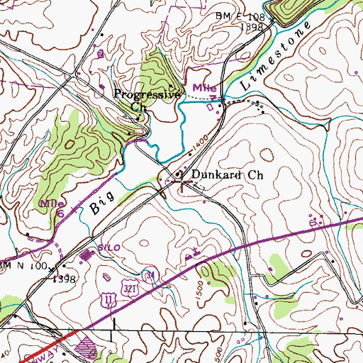 Topographic Map of Matuta (historical), TN