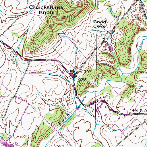 Topographic Map of Mayflower (historical), TN