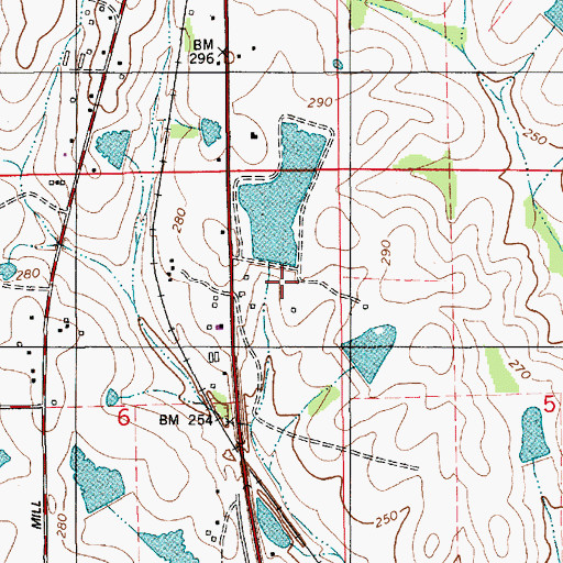 Topographic Map of Pirtle Dam, AL