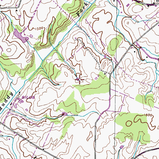 Topographic Map of Muddy Spring, TN