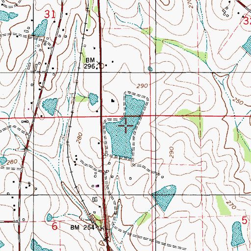 Topographic Map of Pirtle Lake, AL