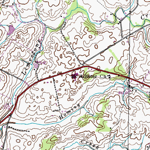 Topographic Map of West View Elementary School, TN
