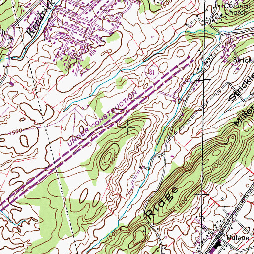 Topographic Map of Applewalk Park, TN