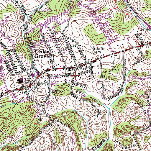 Topographic Map of East Kingsport, TN