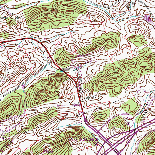 Topographic Map of Edgeworth (historical), TN