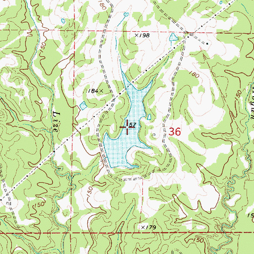 Topographic Map of Sedgefield Lake, AL
