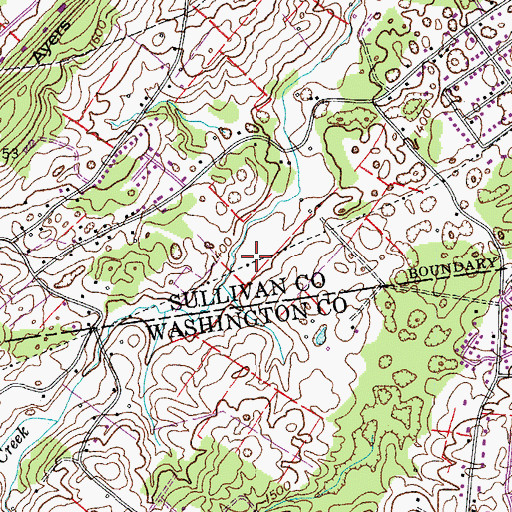 Topographic Map of Halls School (historical), TN
