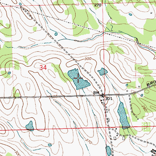 Topographic Map of Sorrell Lake, AL