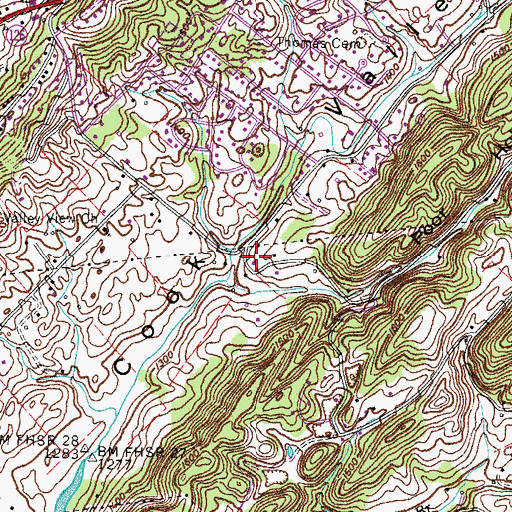 Topographic Map of Harbor Chapel School (historical), TN
