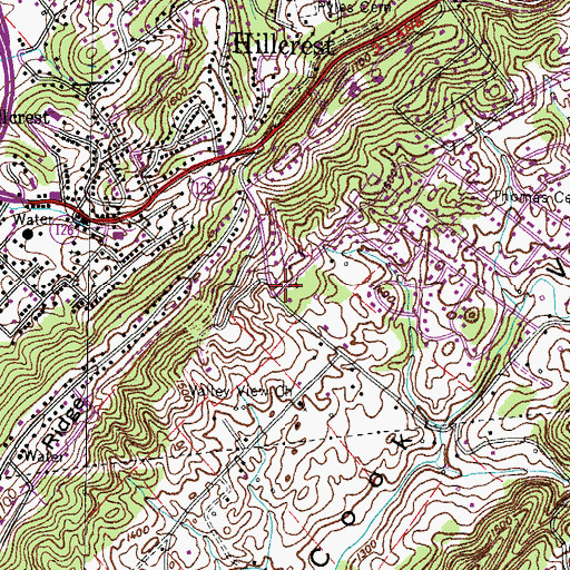 Topographic Map of Harbor School (historical), TN