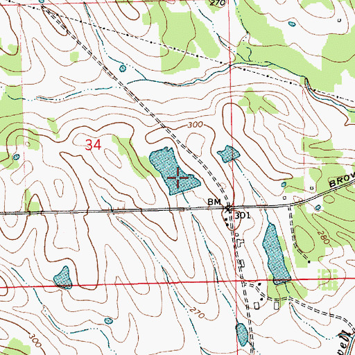 Topographic Map of W J Sorrell Dam, AL