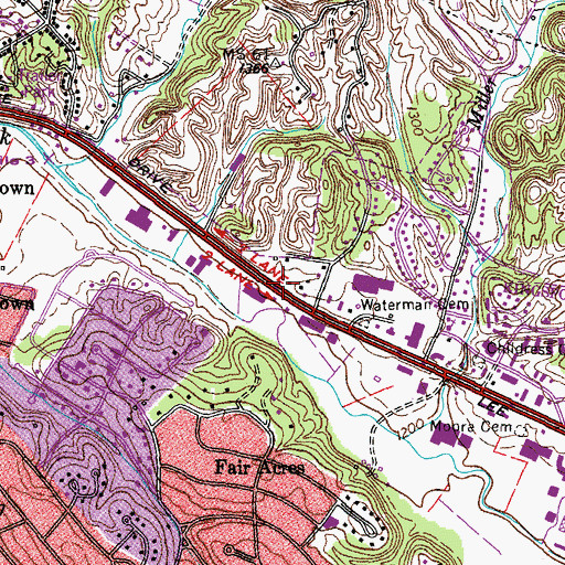 Topographic Map of Horace (historical), TN
