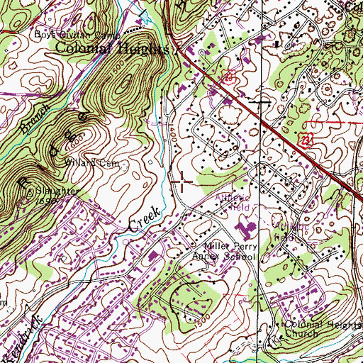 Topographic Map of Kendrick Creek (historical), TN