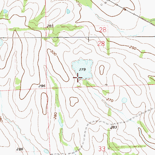 Topographic Map of Rutland Pond Dam, AL