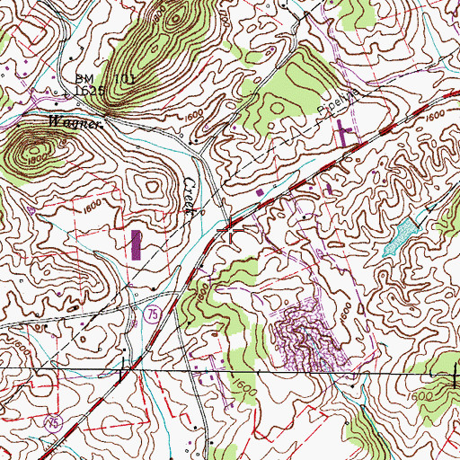 Topographic Map of Lawson (historical), TN