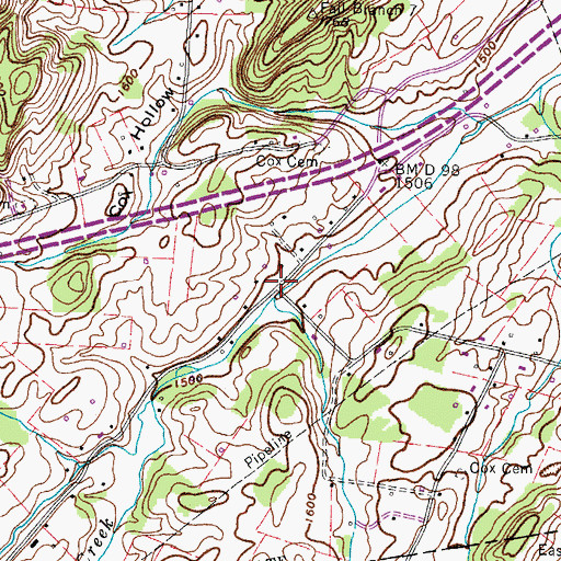 Topographic Map of Pickens School (historical), TN