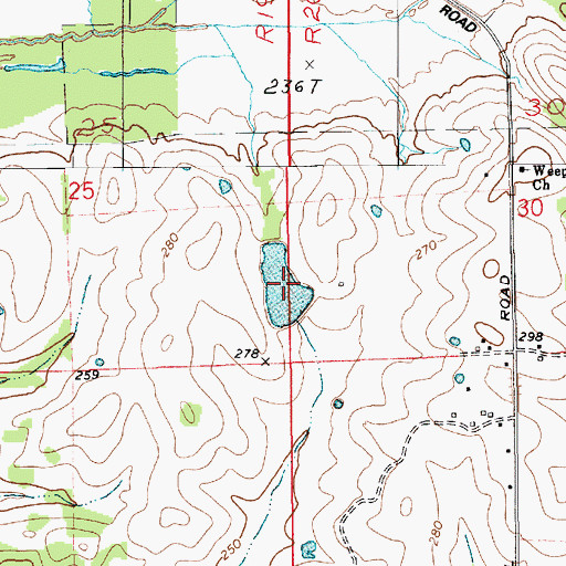 Topographic Map of Allison Lake, AL