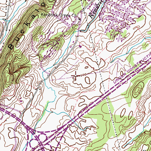 Topographic Map of Quail Creek, TN
