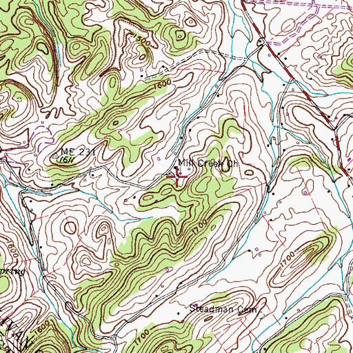 Topographic Map of Riggs School (historical), TN