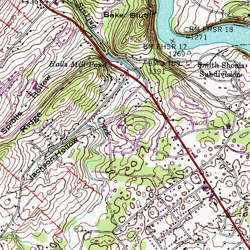 Topographic Map of Royal Pines, TN