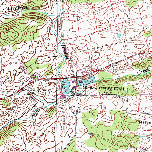 Topographic Map of Sac (historical), TN