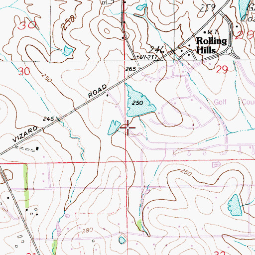 Topographic Map of Herman Gibson Number 2 Dam, AL