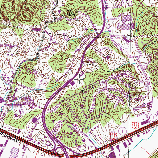 Topographic Map of Sullivan North High School, TN