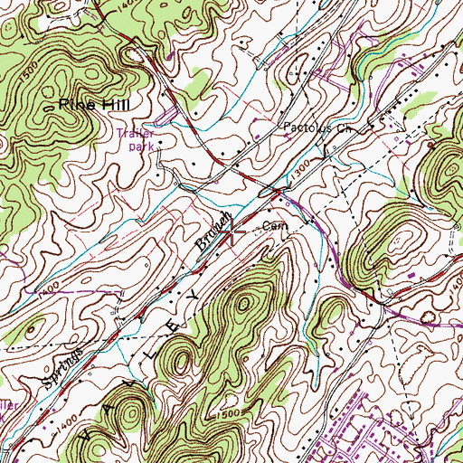 Topographic Map of Sullivan South High School, TN