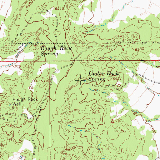 Topographic Map of Under Rock Spring, AZ