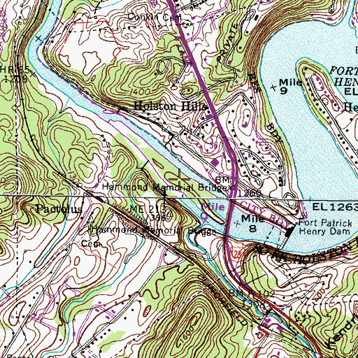 Topographic Map of Wexler Islands, TN