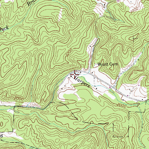Topographic Map of Wyatt School (historical), TN