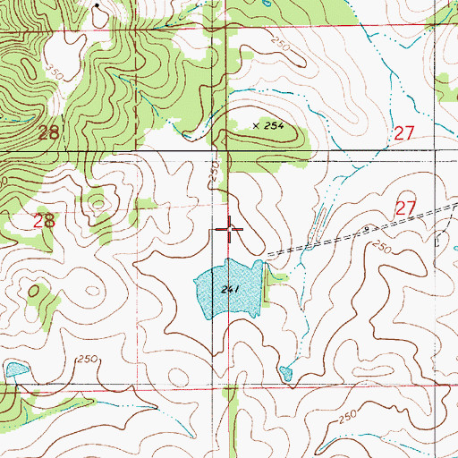 Topographic Map of Robinsons Lake, AL