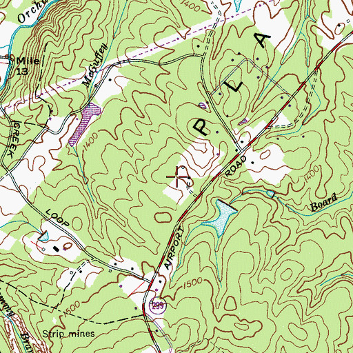 Topographic Map of Cumberland Plateau, TN