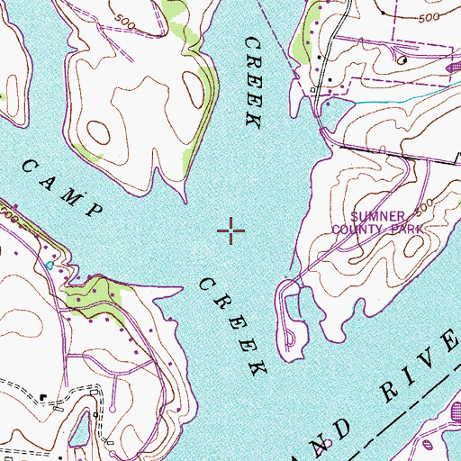 Topographic Map of East Camp Creek, TN