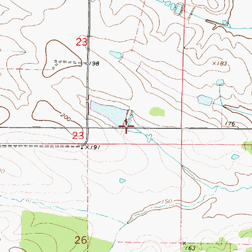 Topographic Map of Whitley Dam, AL