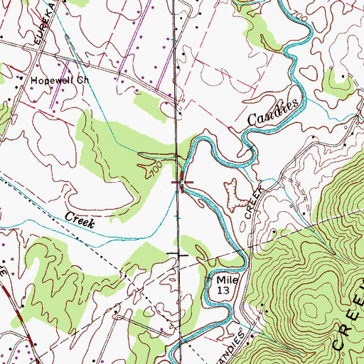 Topographic Map of Greasy Creek, TN
