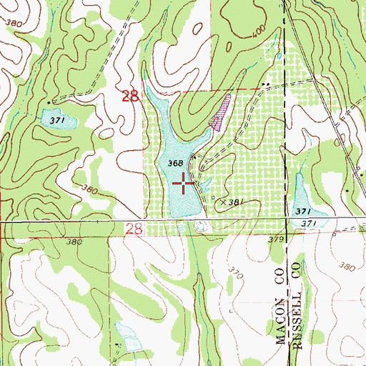 Topographic Map of Loyds Dam, AL