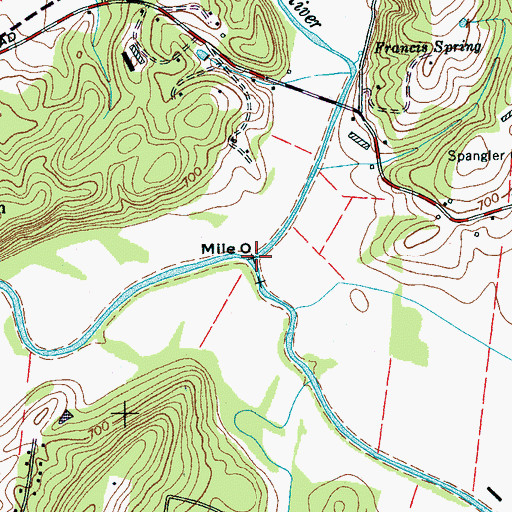 Topographic Map of Little Sequatchie River, TN