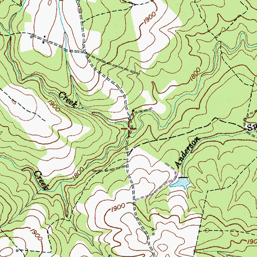 Topographic Map of Low Creek, TN