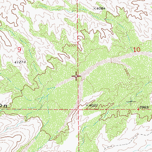 Topographic Map of Underwood Canyon, AZ