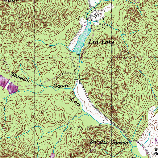 Topographic Map of Poor Valley, TN