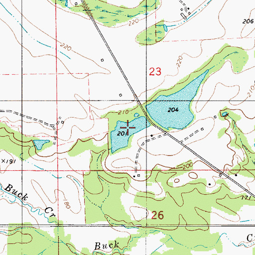 Topographic Map of B C Rhyne Lake, AL