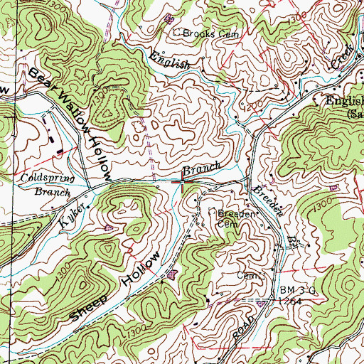 Topographic Map of Sheep Hollow, TN