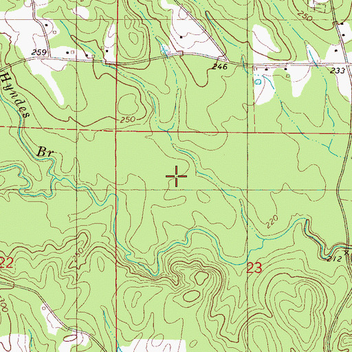 Topographic Map of Thomas E Huckabee Lake Dam, AL