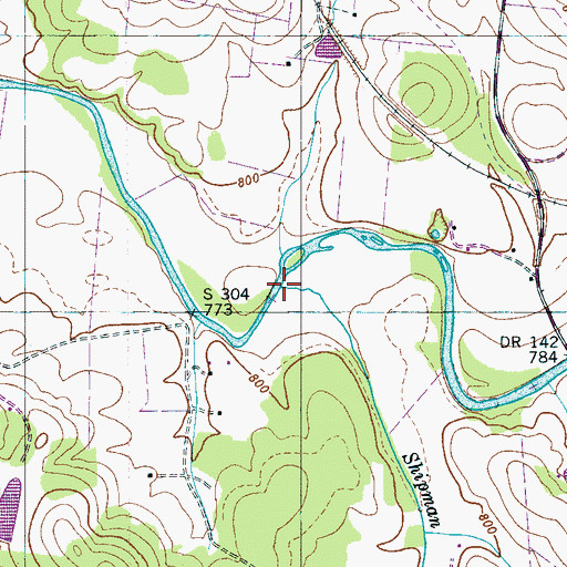 Topographic Map of Shipman Creek, TN