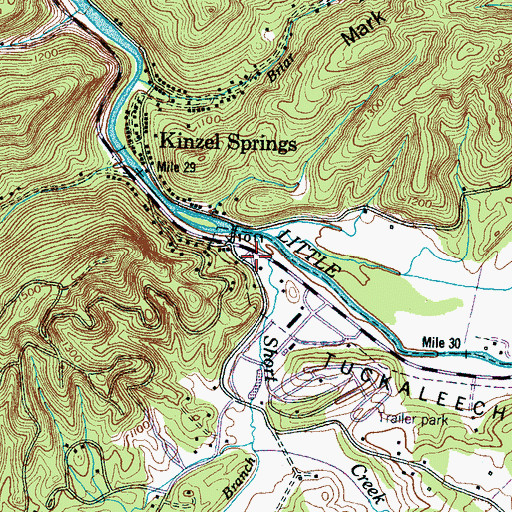 Topographic Map of Short Creek, TN